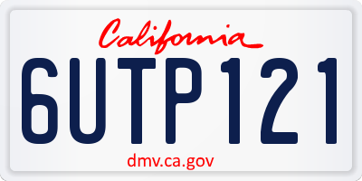 CA license plate 6UTP121
