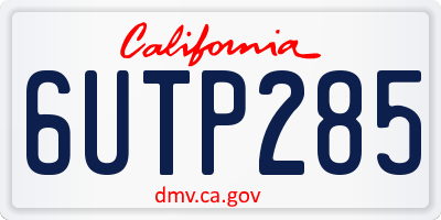 CA license plate 6UTP285