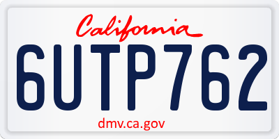 CA license plate 6UTP762