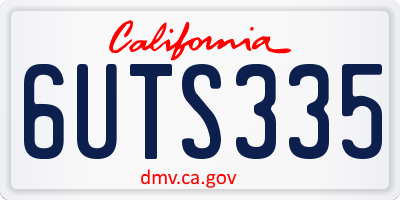 CA license plate 6UTS335