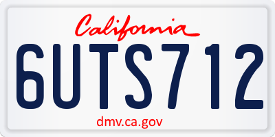 CA license plate 6UTS712