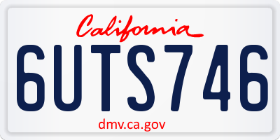 CA license plate 6UTS746