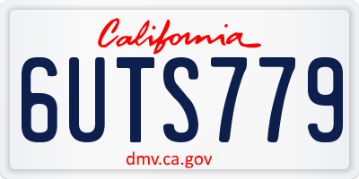 CA license plate 6UTS779
