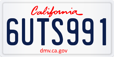 CA license plate 6UTS991