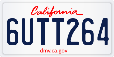 CA license plate 6UTT264