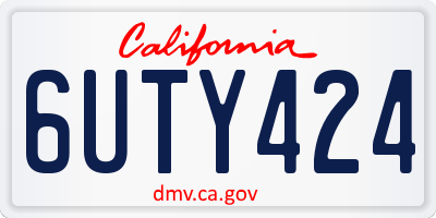 CA license plate 6UTY424