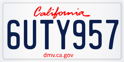 CA license plate 6UTY957