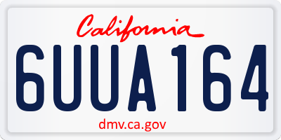 CA license plate 6UUA164