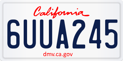 CA license plate 6UUA245