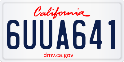 CA license plate 6UUA641