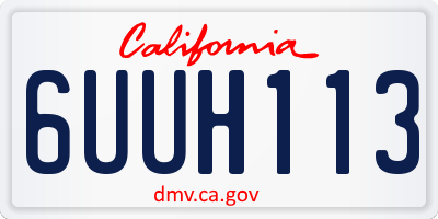 CA license plate 6UUH113