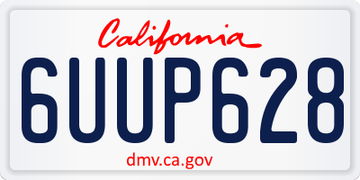 CA license plate 6UUP628