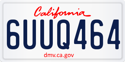 CA license plate 6UUQ464