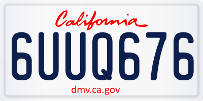 CA license plate 6UUQ676