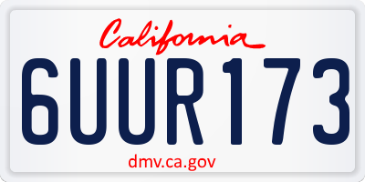 CA license plate 6UUR173