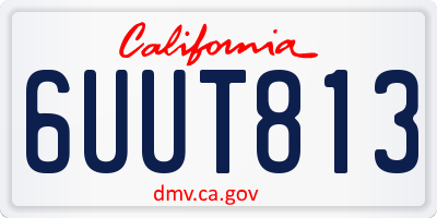 CA license plate 6UUT813