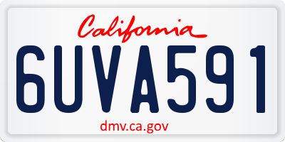 CA license plate 6UVA591