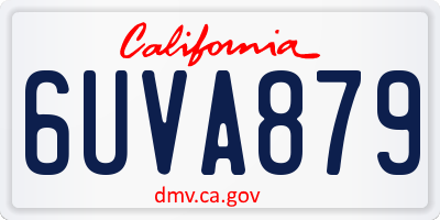CA license plate 6UVA879