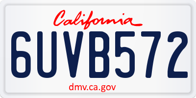 CA license plate 6UVB572