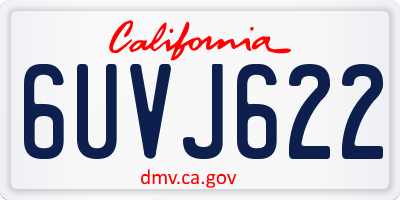 CA license plate 6UVJ622