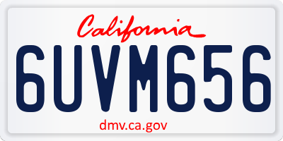 CA license plate 6UVM656