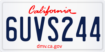 CA license plate 6UVS244