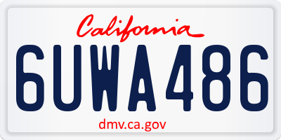 CA license plate 6UWA486