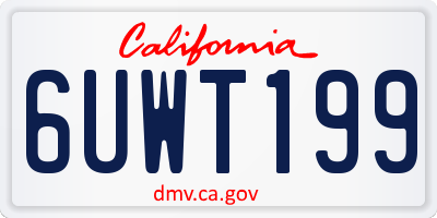 CA license plate 6UWT199
