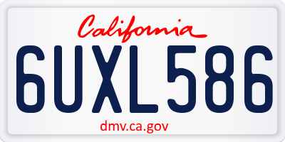 CA license plate 6UXL586