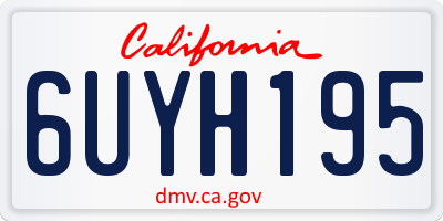CA license plate 6UYH195