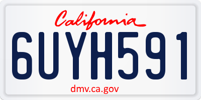 CA license plate 6UYH591