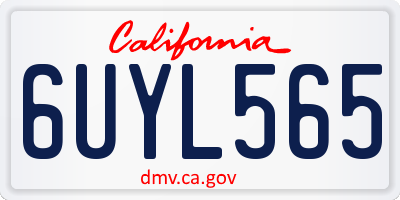 CA license plate 6UYL565