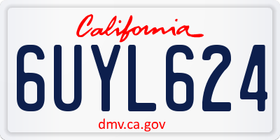 CA license plate 6UYL624