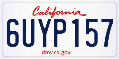 CA license plate 6UYP157