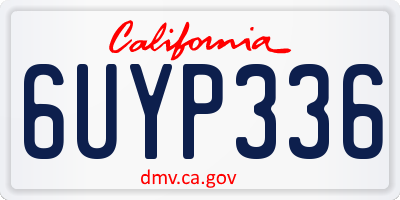 CA license plate 6UYP336