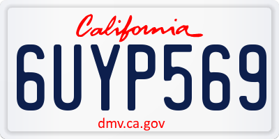 CA license plate 6UYP569