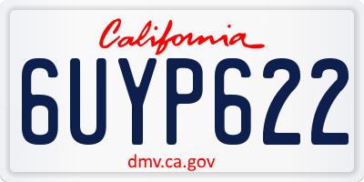 CA license plate 6UYP622