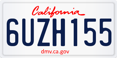 CA license plate 6UZH155