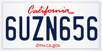 CA license plate 6UZN656