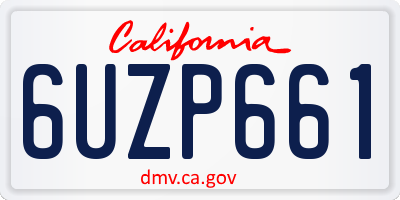 CA license plate 6UZP661
