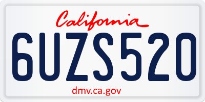 CA license plate 6UZS520