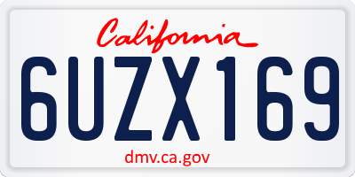 CA license plate 6UZX169