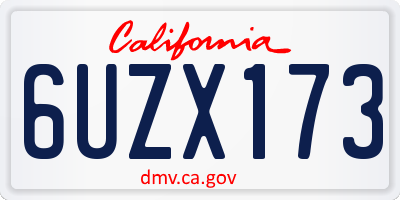 CA license plate 6UZX173