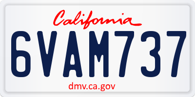 CA license plate 6VAM737