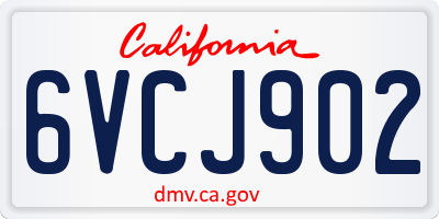 CA license plate 6VCJ902