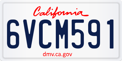 CA license plate 6VCM591
