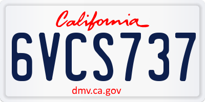 CA license plate 6VCS737