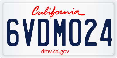 CA license plate 6VDM024