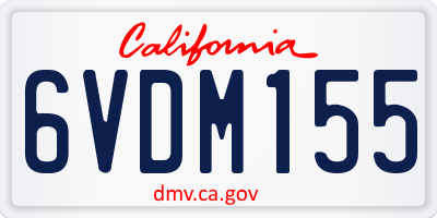 CA license plate 6VDM155