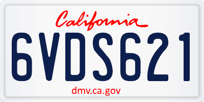 CA license plate 6VDS621
